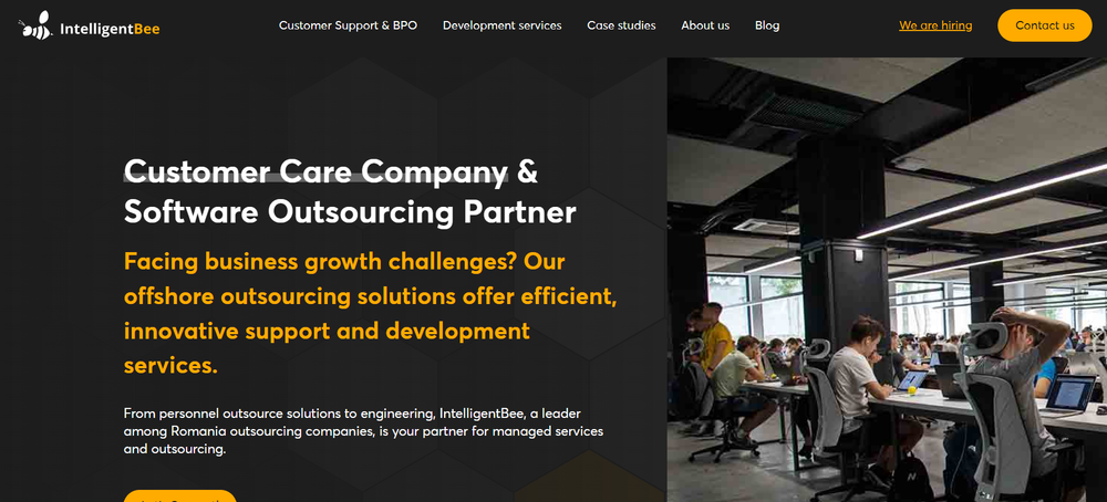 IntelligentBee website screenshot