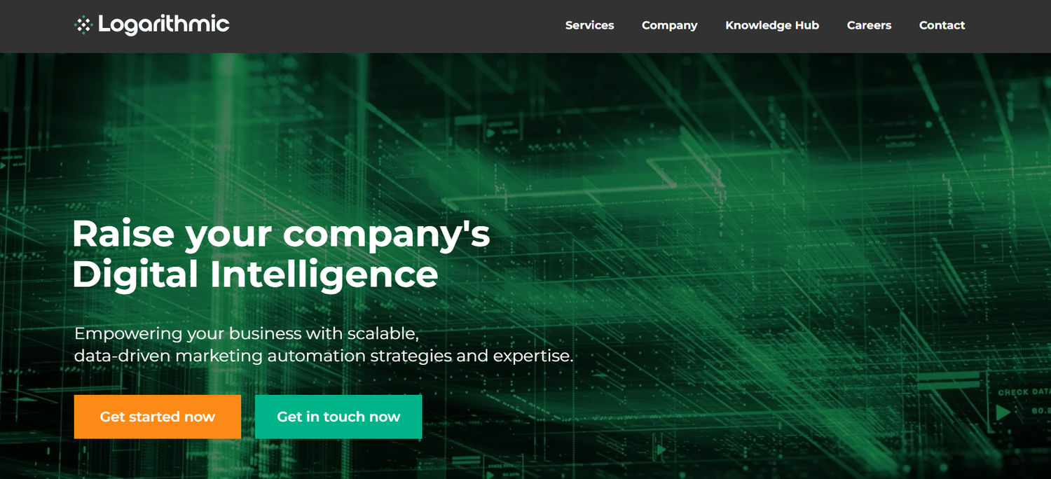 Logarithmic website screenshot